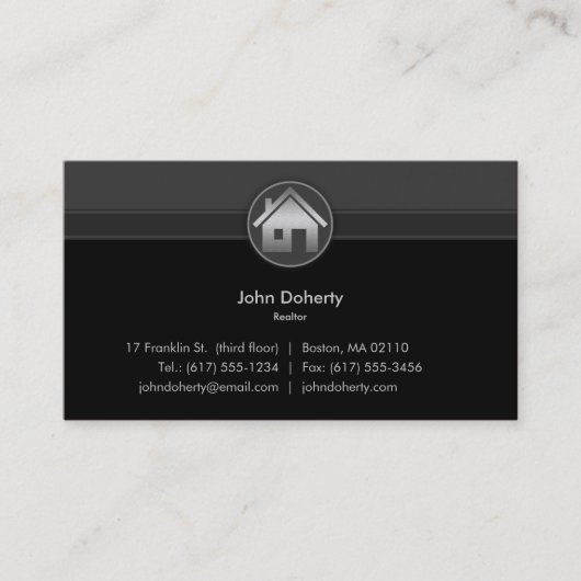 Grundstücksmakler Visitenkarte (Vorderseite)