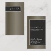 Grundstücksmakler-Visitenkarte-elegantes Visitenkarte (Vorne/Hinten)