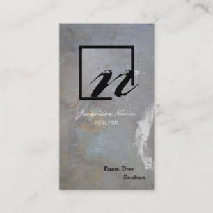 Grundstücksmakler-Visitenkarte-graues blauer Visitenkarte