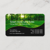 Grundstücksverkauf in Anwesen Visitenkarte (Vorderseite)