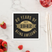 Gründung 1942 80. Geburtstag Serviette (Beispiel)