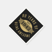 Gründung 1942 80. Geburtstag Serviette (Ecke)