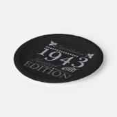 Gründung 1943 80. Geburtstag Pappteller (Schrägansicht)