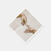 Gründung der Sixtinischen Kapelle Adam - Michelang Serviette (Ecke)