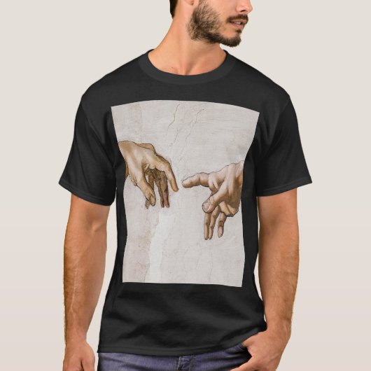 Gründung der Sixtinischen Kapelle Adam - Michelang T-Shirt (Vorderseite)