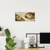 Gründung von Adam, 1510, Michelangelo Poster (Heimbüro)