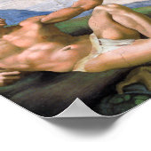 Gründung von Adam durch Michelangelo Poster (Ecke)