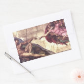 Gründung von Adam durch Michelangelo Rechteckiger Aufkleber (Umschlag)