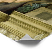 Gründung von Adam durch Michelangelo, Vintage Kuns Poster (Ecke)