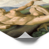 Gründung von Adam - Gemalt von Michelangelo Poster (Ecke)