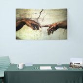 Gründung von Adam - Hands Michelangelo 1475 - 1564 Banner (Messeveranstaltung)