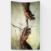 Gründung von Adam - Hands Michelangelo 1475 - 1564 Banner (Vertikal)