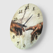 Gründung von Adam - Hands Michelangelo 1475 - 1564 Große Wanduhr (Winkel)