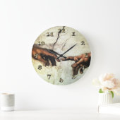 Gründung von Adam - Hands Michelangelo 1475 - 1564 Große Wanduhr (Zuhause)