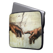 Gründung von Adam - Hands Michelangelo 1475 - 1564 Laptopschutzhülle (Vorderseite Links)