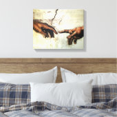 Gründung von Adam - Hands Michelangelo 1475 - 1564 Leinwanddruck (Insitu (Schlafzimmer))
