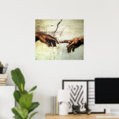 Gründung von Adam - Hands Michelangelo 1475 - 1564 Poster (Heimbüro)