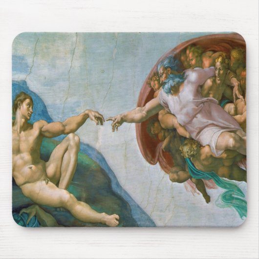 Gründung von Adam - Michelangelo 1475 - 1564 Mousepad (Vorne)