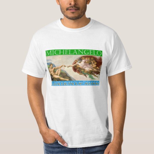 Gründung von Adam - Michelangelo, Sixtinische Kape T-Shirt (Vorderseite)