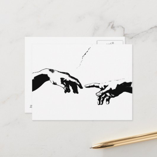 Gründung von Adam Postkarte (Vorderseite/Rückseite Beispiel)