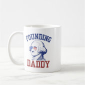 Gründung von Daddy George Washington Funny 4. Juli Kaffeetasse (Links)