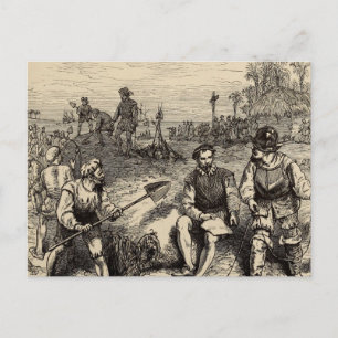 Gründung von St. Augustine, Florida 1565 Postkarte