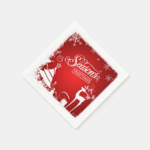 Gründungsbuch der Saison Napkins | Rotes, Weißes H Serviette (Ecke)