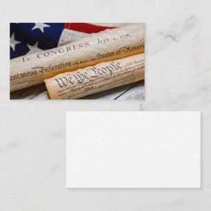 Gründungsdokumente der USA Visitenkarte