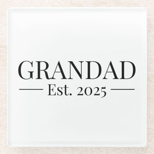 Gründungsjahr 2025 glasuntersetzer (Vorderseite)