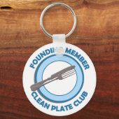 Gründungsmitglied des Clean Plate Club Schlüsselanhänger (Vorderseite)