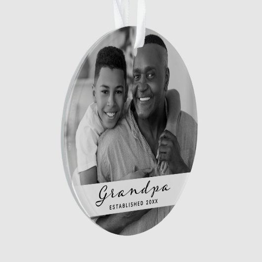 Gründungsmitglied | Foto Schwarz und Weiß Ornament (Vorderseite)