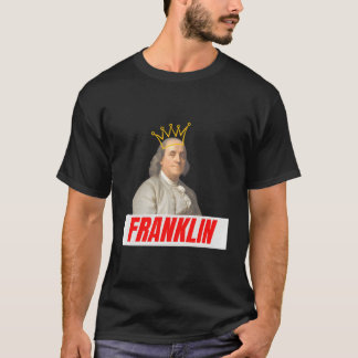 Gründungsvater Ben Franklin mit Kronen-Briefkasten T-Shirt