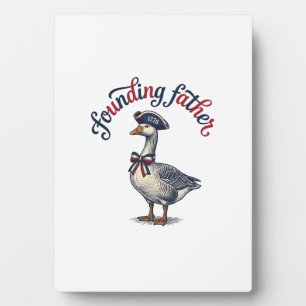 Gründungsvater Gans Vintage Patriotisches Hemd Des Fotoplatte