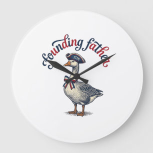 Gründungsvater Gans Vintage Patriotisches Hemd Des Große Wanduhr
