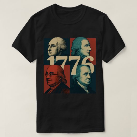 Gründungsväter von 1776 T-Shirt (Design vorne)