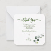 Gründusche Danke DIY Color Note Card Mitteilungskarte (Rückseite)