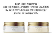 Grundwasserdichte weiße Kosmetik JAR-Etikett 1" x Aufkleber