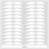 Grundwasserdichte weiße Kosmetik JAR-Etikett 1" x  Aufkleber (Blatt)