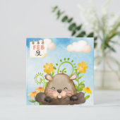 Grundwasserfarbe Feiertagskarte (Stehend Vorderseite)