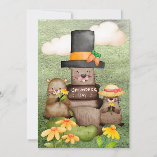 Grundwasserfarbe Feiertagskarte (Vorderseite)