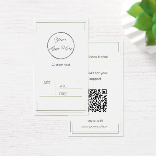 Grundweiß mit Logo-Produktpreis (Schreibtisch)