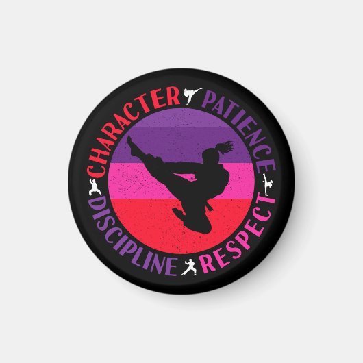 Grundwerte der Kampfkunst - Karate Magnet (Vorne)