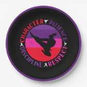 Grundwerte der Kampfkunst - Karate Pappteller (Vorderseite)