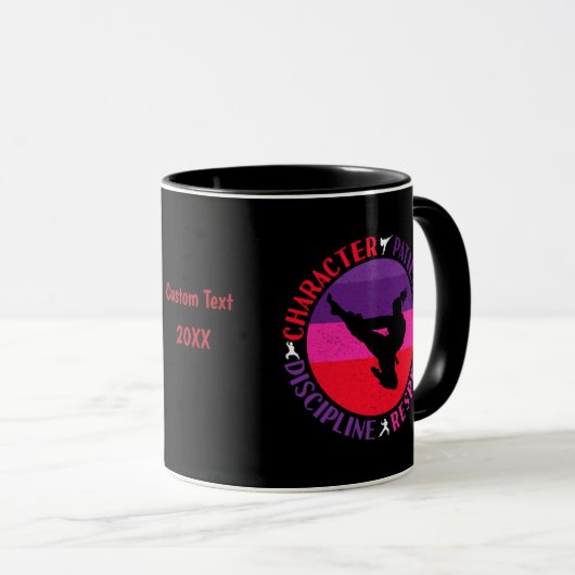 Grundwerte der Kampfkunst - Karate Tasse (VorderseiteRechts)