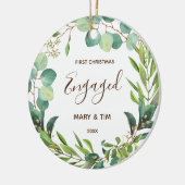 Grüne 1. Weihnachtsgeschenk für Verlobte Ornamente (Links)