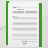 Grüne 2-seitige Rezeptorseiten (Vorne/Hinten)