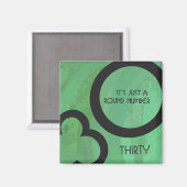 Grüne 30. Dekade Geburtstag Magnet (Vorderseite/Rückseite)