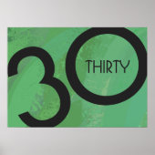 Grüne 30. Dekade Geburtstag Poster (Vorne)