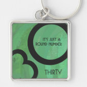 Grüne 30. Dekade Geburtstag Schlüsselanhänger (Vorne)