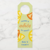 Grüne 30. Geburtstag mexikanische Adios 20er Jahre Flaschenanhänger (Vorderseite)